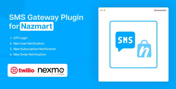 SMS Gateway Plugin - Nazmart Multi-Tenancy eCommerce Platform (SAAS)